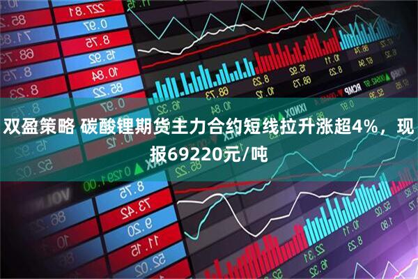 双盈策略 碳酸锂期货主力合约短线拉升涨超4%，现报69220元/吨