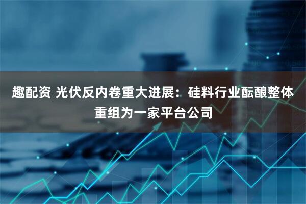 趣配资 光伏反内卷重大进展：硅料行业酝酿整体重组为一家平台公司